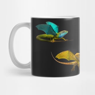 Yellow and Blue Dragon Mug